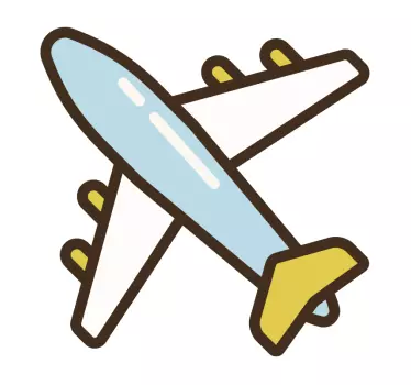 Resväska plan dekal - Tenstickers