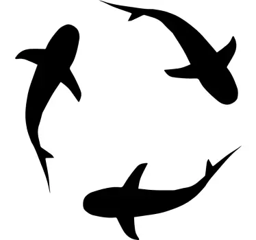 Hajar fisk huawei klistermärke - Tenstickers