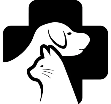 Veterinäraffär klistermärke - Tenstickers