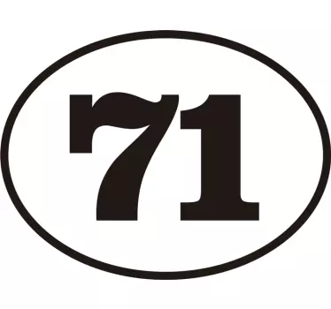 Personifierbart antal dekal motorcykel - Tenstickers