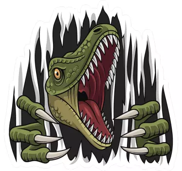 Rytande dinosaurieansikte klistermärke - Tenstickers