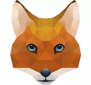 Polygonalt rävhuvud klistermärke djur - Tenstickers