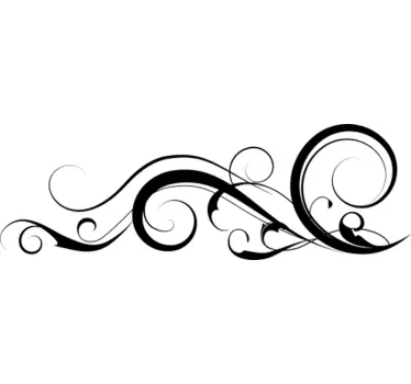Swirly strokes wall sticker - Tenstickers