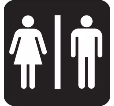 Wc manlig och kvinnlig toalett klistermärke - Tenstickers
