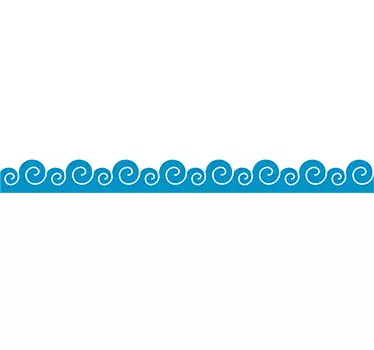 Vågor badrum klistermärke - Tenstickers