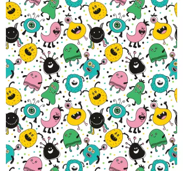 Glad monster tapeter - Tenstickers
