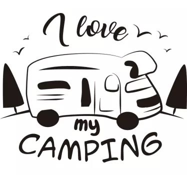 Jag älskar mitt vinylklistermärke för campingfordon - Tenstickers