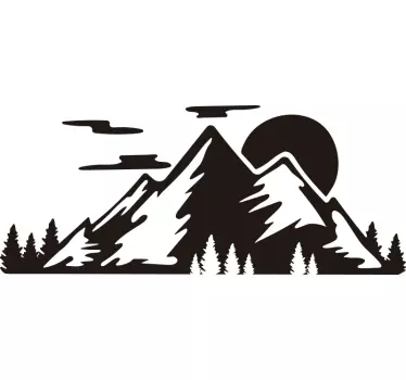 Bergskedja för dekal husvagn - Tenstickers