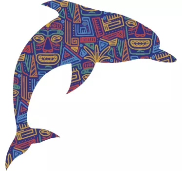 Maori delfin konst väggdekor - Tenstickers