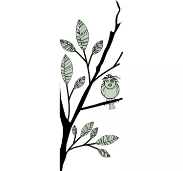Blommig dörr klistermärke - Tenstickers