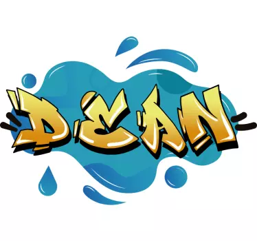 Graffiti namn stänk konsistens urban dekal - Tenstickers