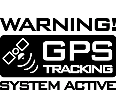 Gps spårning bil dekal - Tenstickers