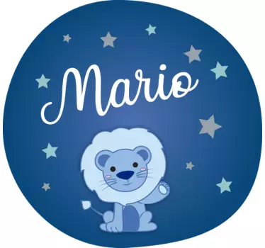 Spädbarn lejon illustration väggkonst - Tenstickers