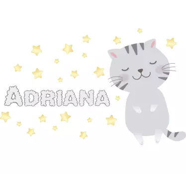 Nord stil kitty väggdekor - Tenstickers