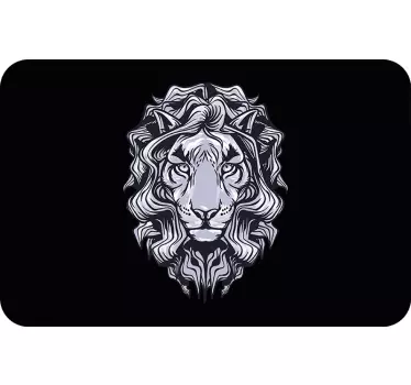 Svart lejon laptop hud - Tenstickers