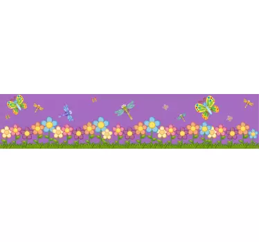 Vårblommor kjolvägg klistermärke - Tenstickers