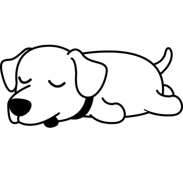 Hund i vila väggdekor - Tenstickers