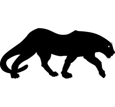 Svart panter vilda djur klistermärke - Tenstickers