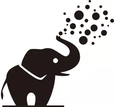 Badrum med den lilla elefanten vilda djur klistermärke - Tenstickers