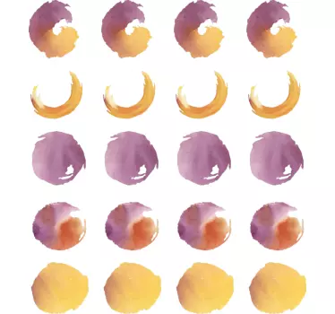 Akvarell prickar väggdekor - Tenstickers