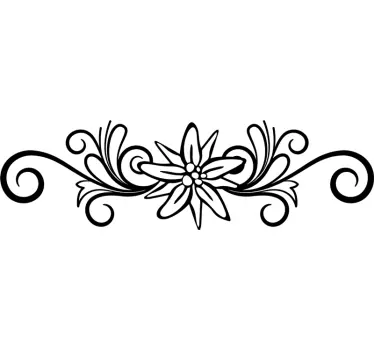 Edelweiss uppsättning blommiga väggdekaler - Tenstickers