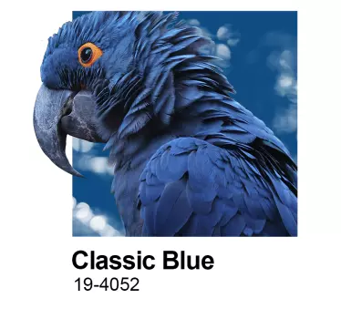 Pantone klassiska blå fågel dekal - Tenstickers