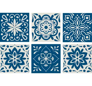 Pantone klassiska blå hydrauliska plattor klistermärke - Tenstickers