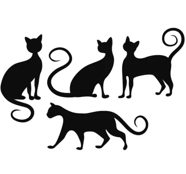Spela katter väggdekor - Tenstickers