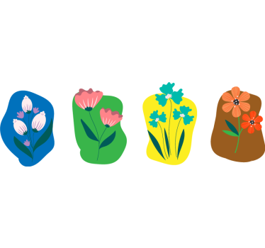 Avfallsbehållare med blommor - Tenstickers