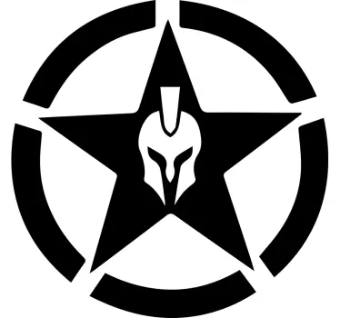 Spartansk stjärna motorcykel klistermärken - Tenstickers