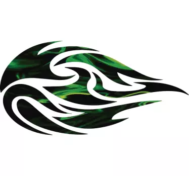 Tribal flamma motorcykel klistermärken - Tenstickers