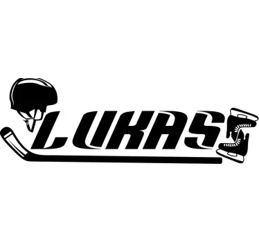 Personlig ishockey anpassad klistermärke - Tenstickers