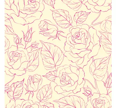 Dekaler med rosa rosor - Tenstickers