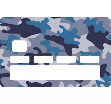 Kort camo blå kreditkort klistermärke - Tenstickers