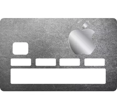 Grått av apple kreditkort klistermärke - Tenstickers