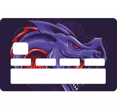 Lila drake kreditkort klistermärke - Tenstickers