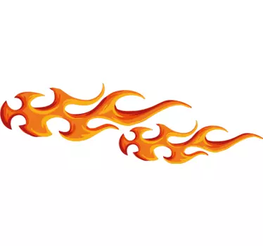 Brand lågor cykel dekaler - Tenstickers