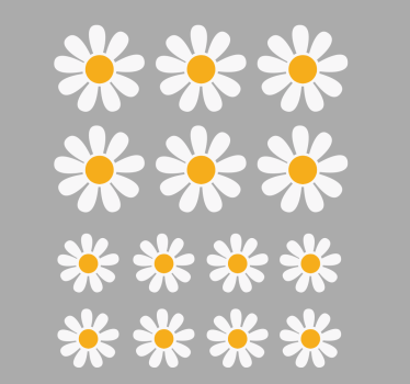 Prästkragar cykel blommor Klistermärke cykel - Tenstickers