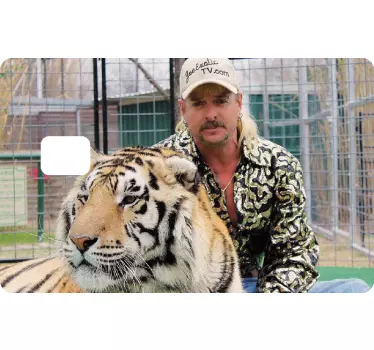 Tiger king tre kreditkort klistermärke - Tenstickers