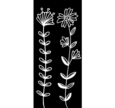 Två typer av blommor dusch dekaler - Tenstickers