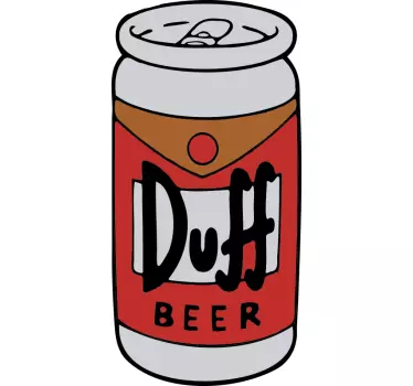 Duff öl kylskåp wrap dekaler - Tenstickers