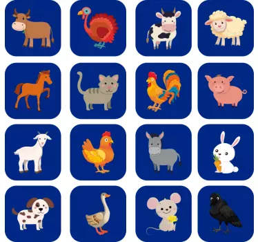 Djur gård djur dekaler - Tenstickers