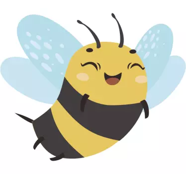 Honung bin illustration väggkonst dekal - Tenstickers