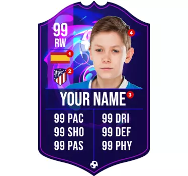 Fifa-kort eget fotboll dekal - Tenstickers