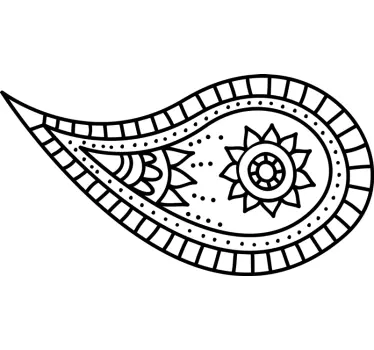 Retro paisley dekoration väggdekor - Tenstickers