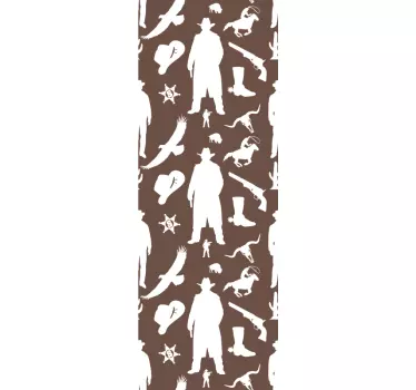 Djur klistermärke cowboytemat silhuetter - Tenstickers