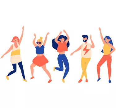 Folk dansar dekaler - Tenstickers