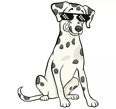 Dalmatiner med solglasögon väggdekal - Tenstickers