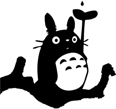Tecknad djur på gren laptop hud - Tenstickers