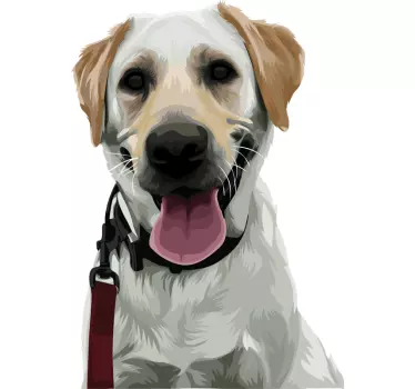 Labrador hund klistermärke - Tenstickers